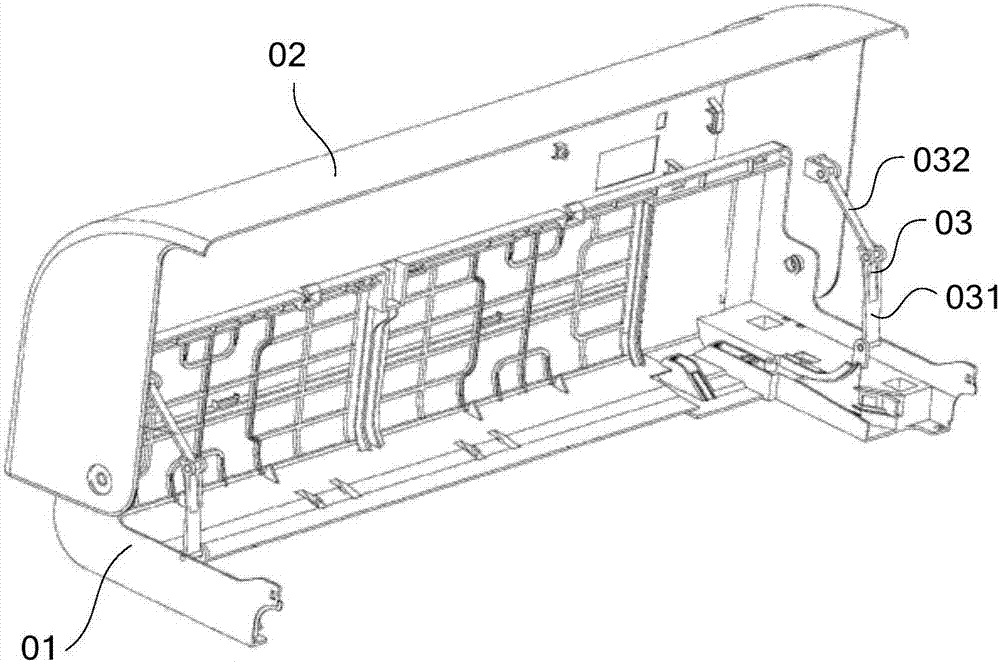 Air conditioner outer shield support structure and air conditioner indoor unit