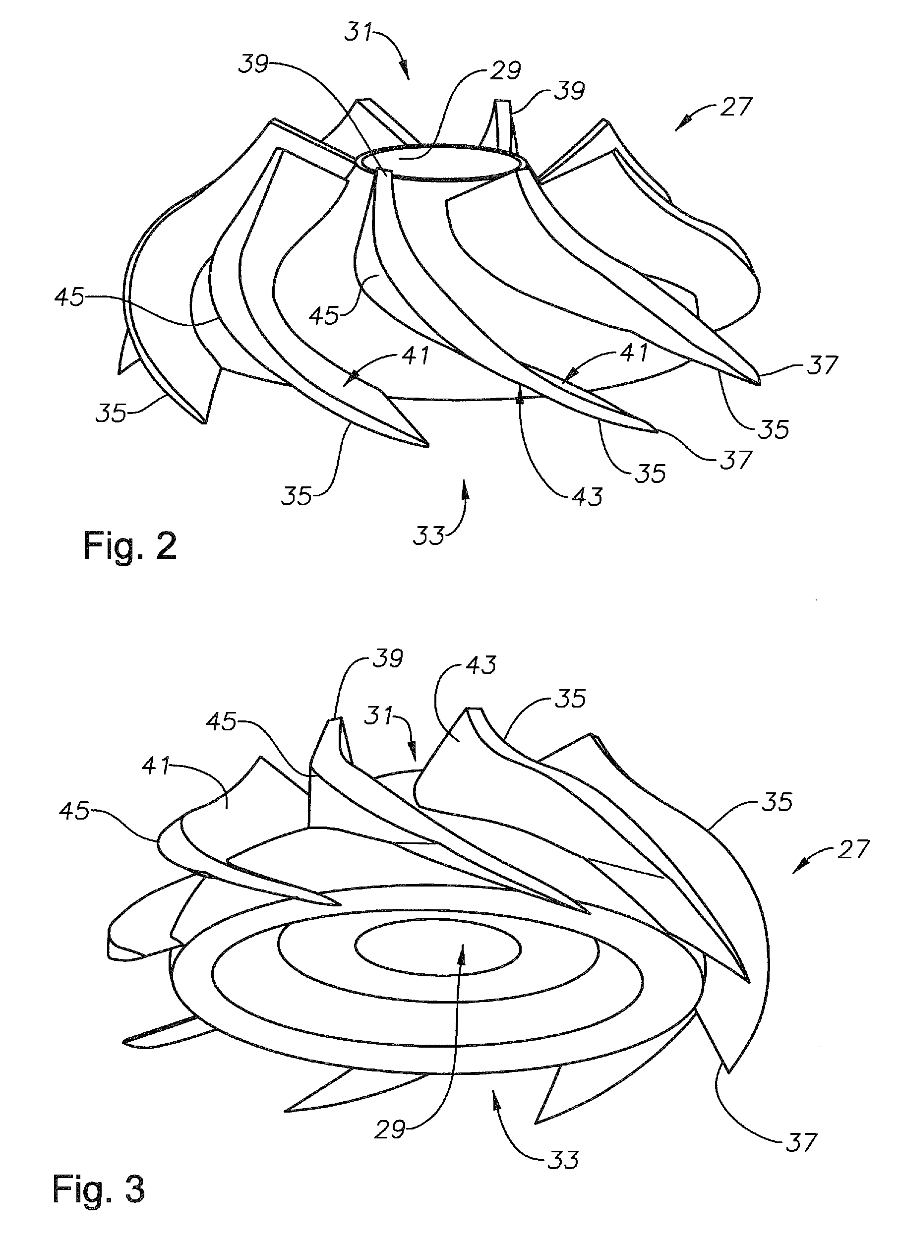 Diffuser bump vane profile