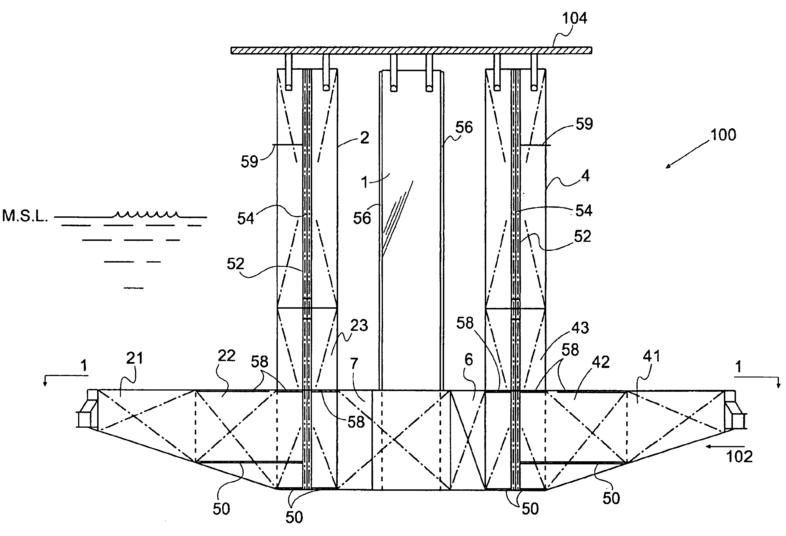 Ballast system for tension leg platform