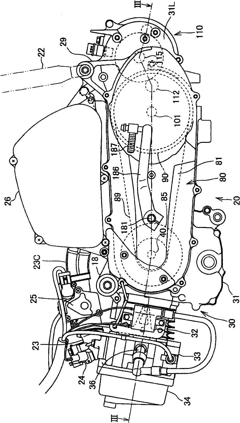 A crankcase structure of internal-combustion engine