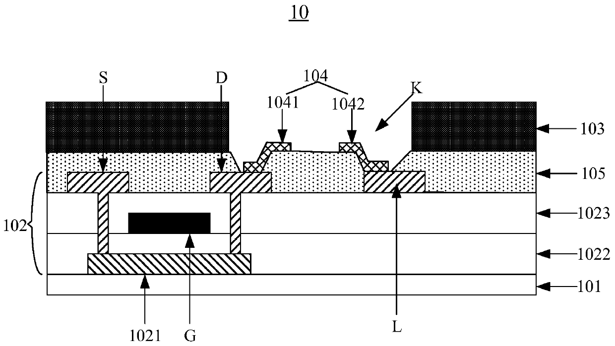 Array substrate, display panel and transfer method of micro LED