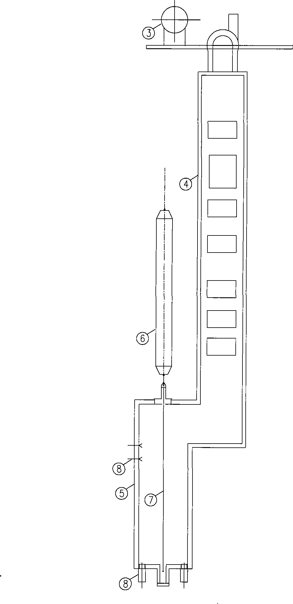 Cracking furnace with double-row arranged radiant section furnace tubes