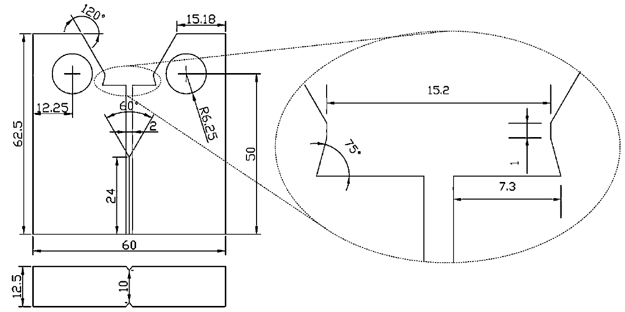 Method for measuring high-temperature fracture toughness JIC of high-toughness alloys