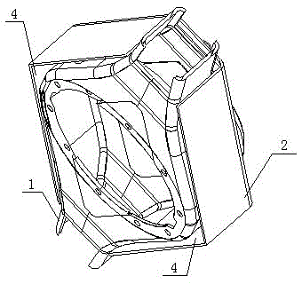 A rear drive axle housing assembly