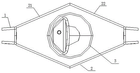 A rear drive axle housing assembly