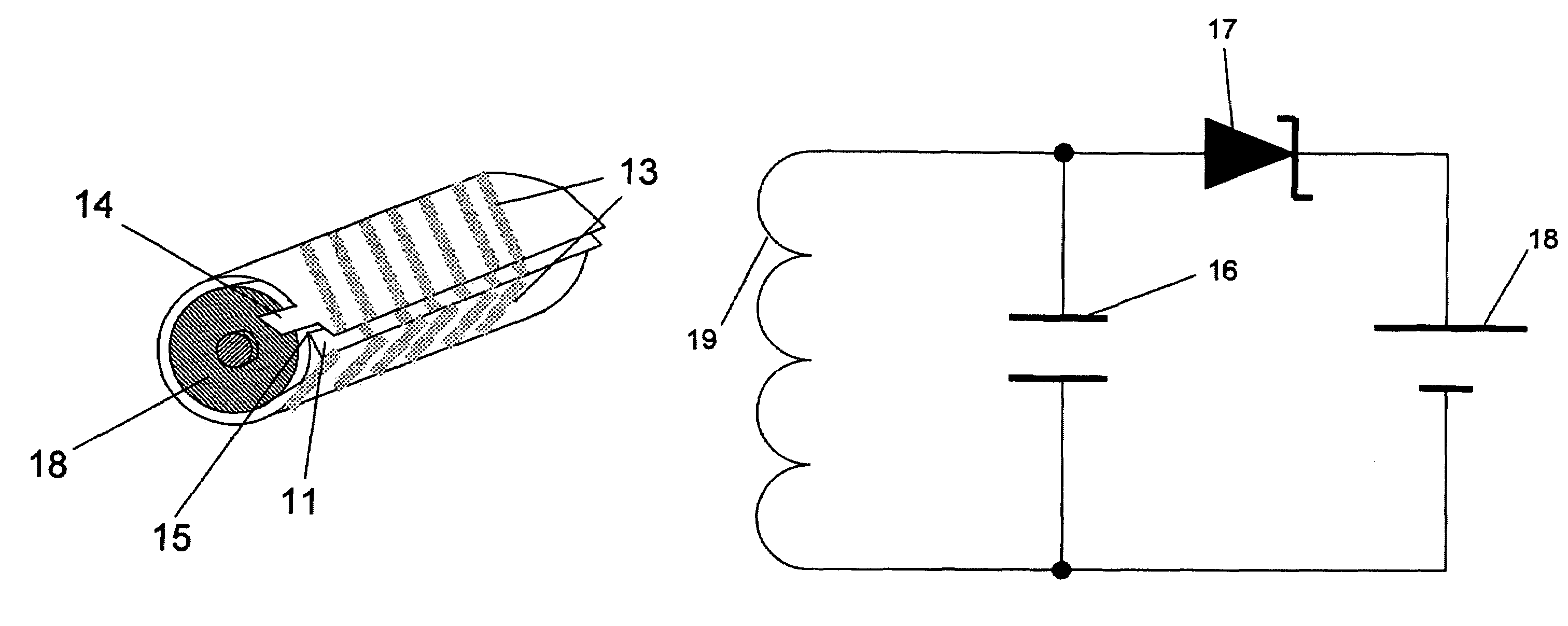 Battery label with wireless battery charging circuit