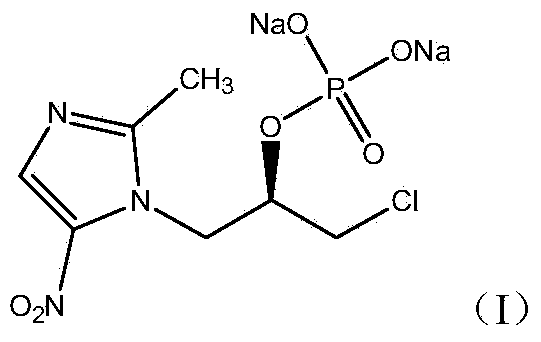 Industrial production method of s-(-)-ornidazole disodium phosphate