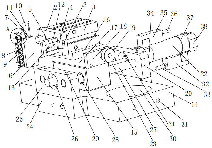 Thermocouple accurate positioning and assembling device for computer communication