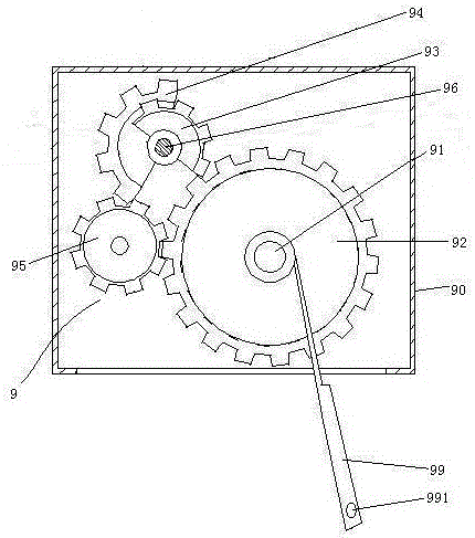 Plastic wire drawing machine with wire swing mechanism