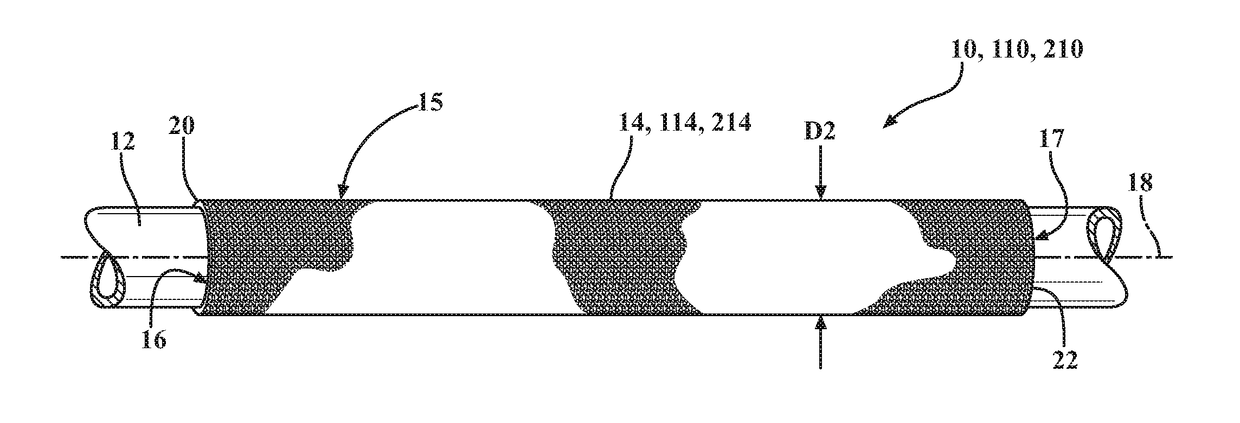 Impact resistant, shrinkable knitted tubular sleeve and method of construction thereof