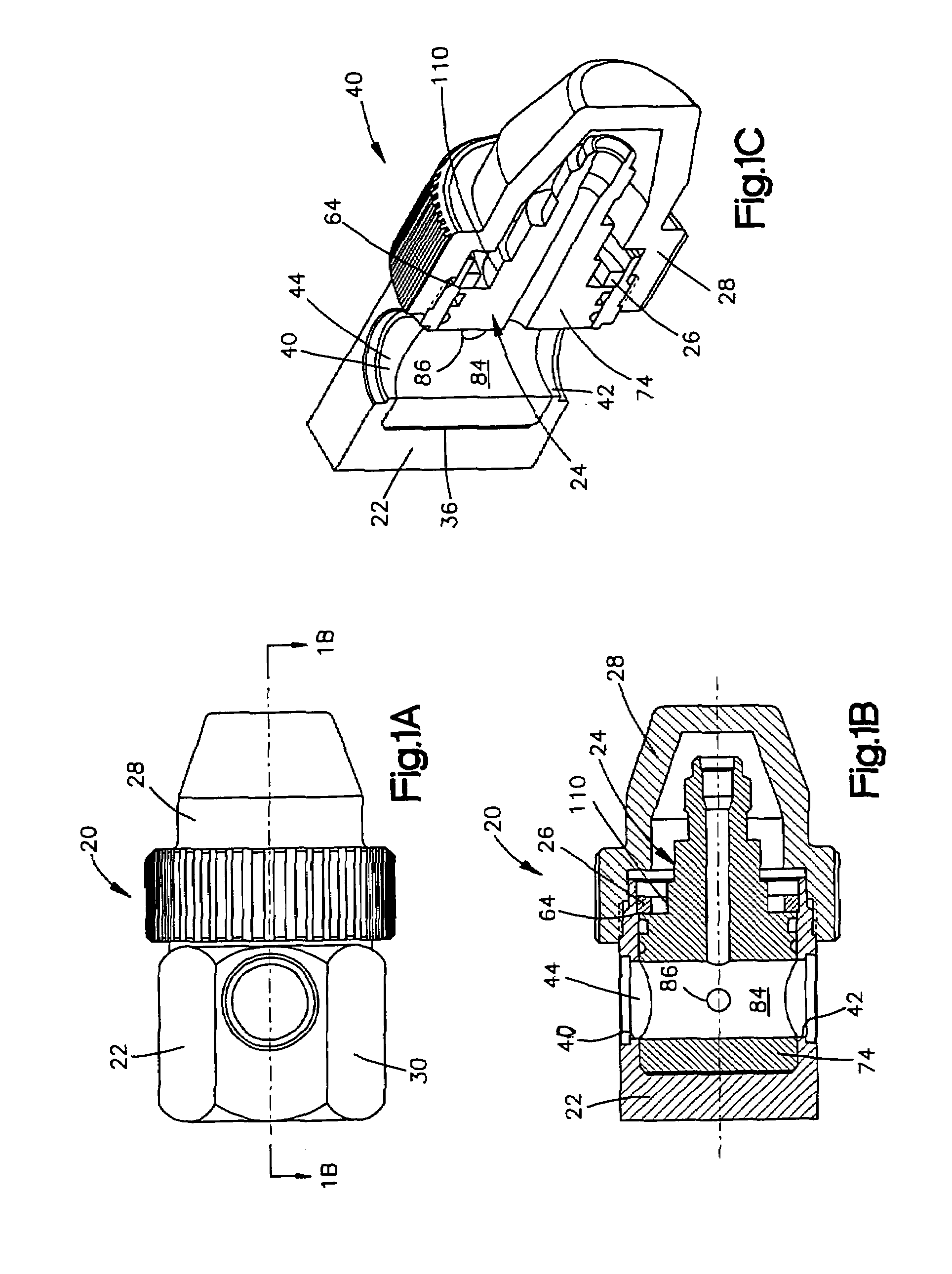 Plug-style air-conditioning service valve