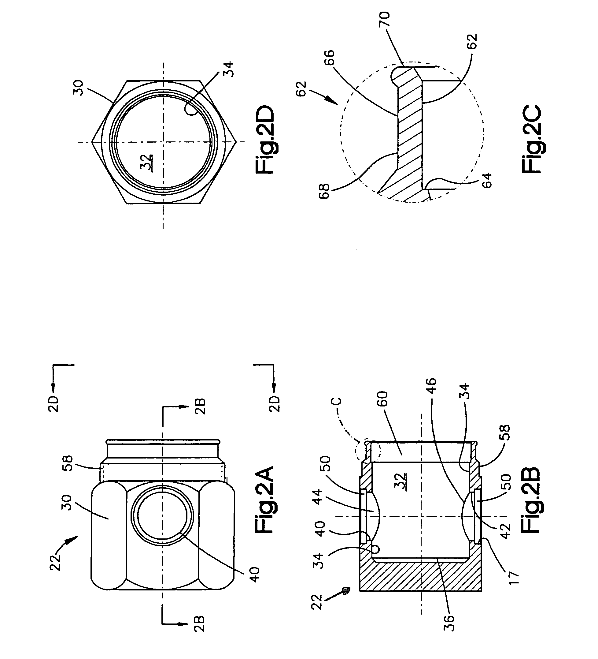 Plug-style air-conditioning service valve