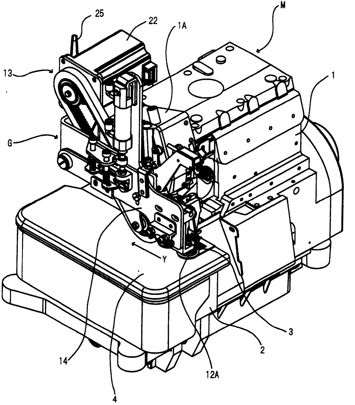 Assistant guiding device for fabric feeding of sewing machine