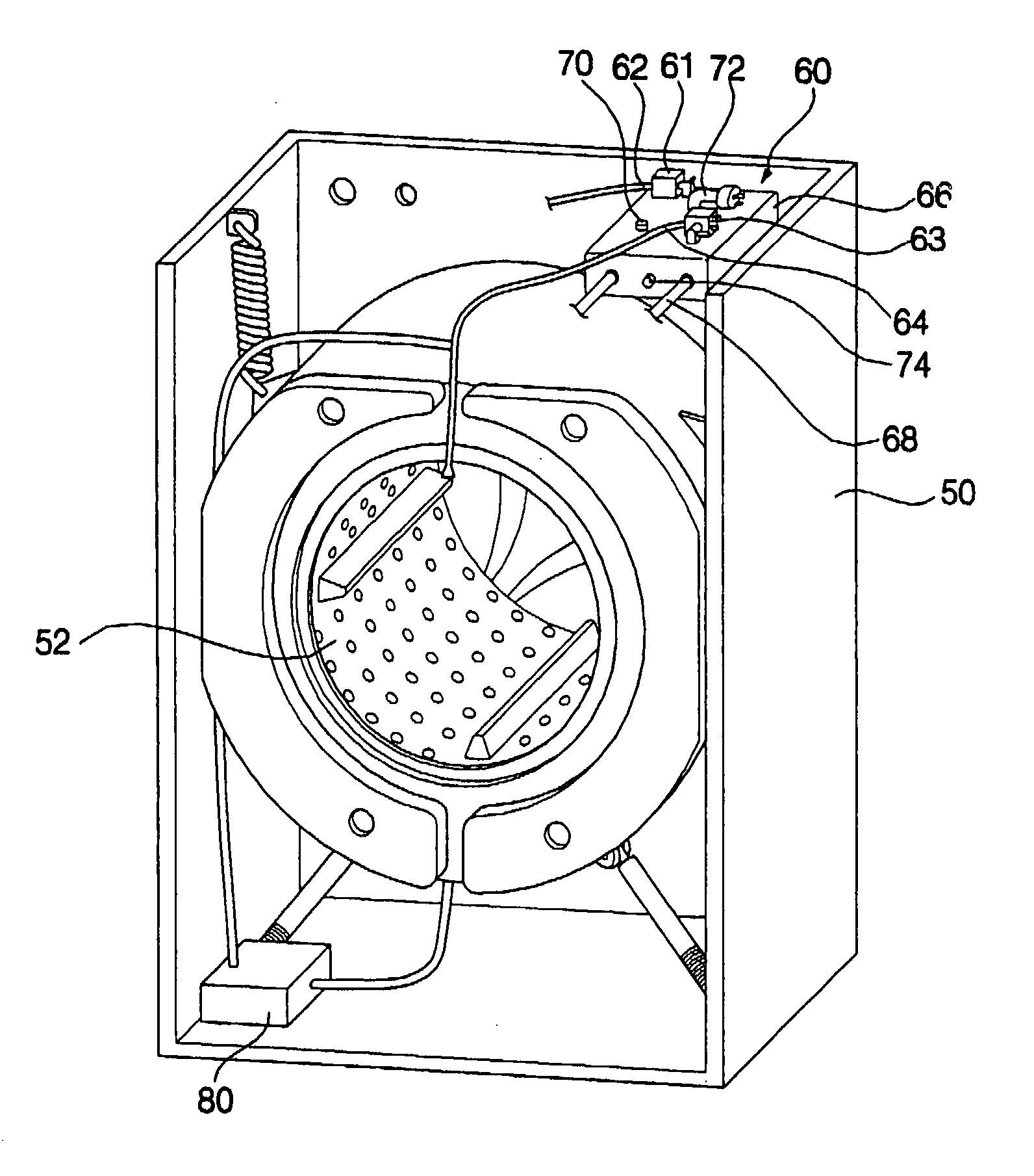 Washing method in steam injection type washing machine