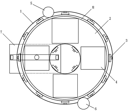 Turntable structure of ultrathin overlaid filtering layer vertical filter press