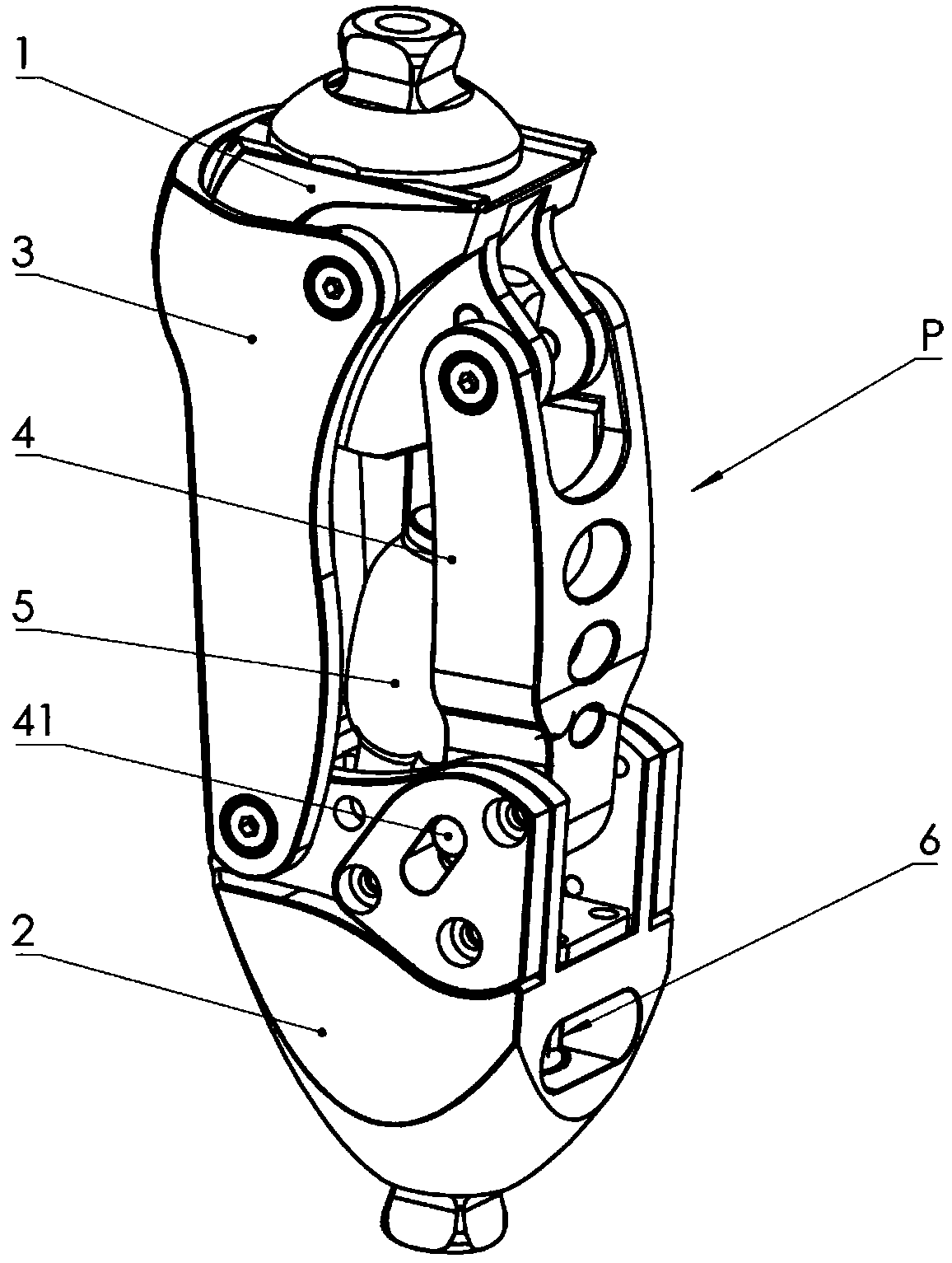 Elastic knee joint prosthesis