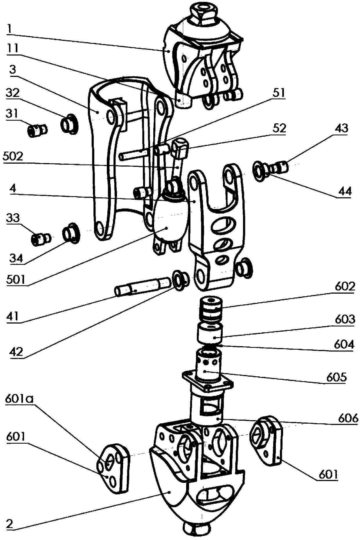 Elastic knee joint prosthesis