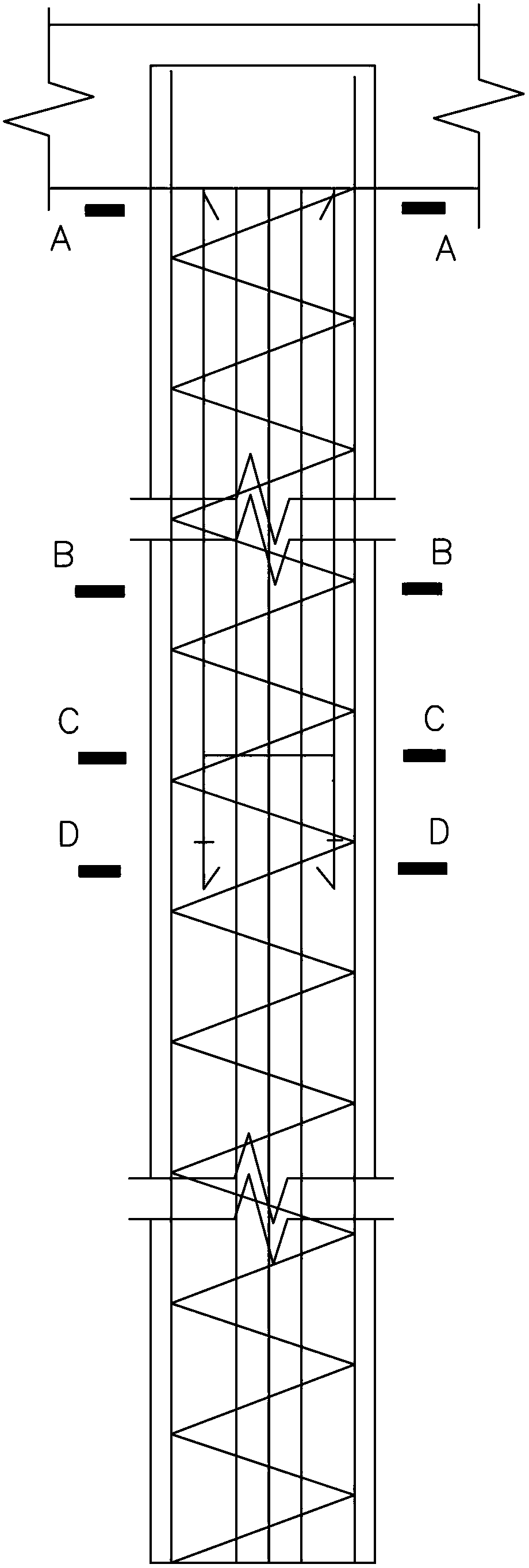 Bonded post-tensioned prestressed anchoring construction method for cast-in-place concrete structure