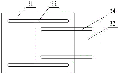 Special linkage device for surface quenching of drum rope groove