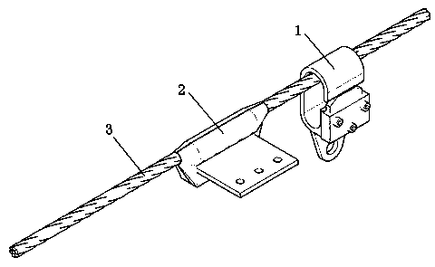 Rooting and hook assembly used for safety slip rope