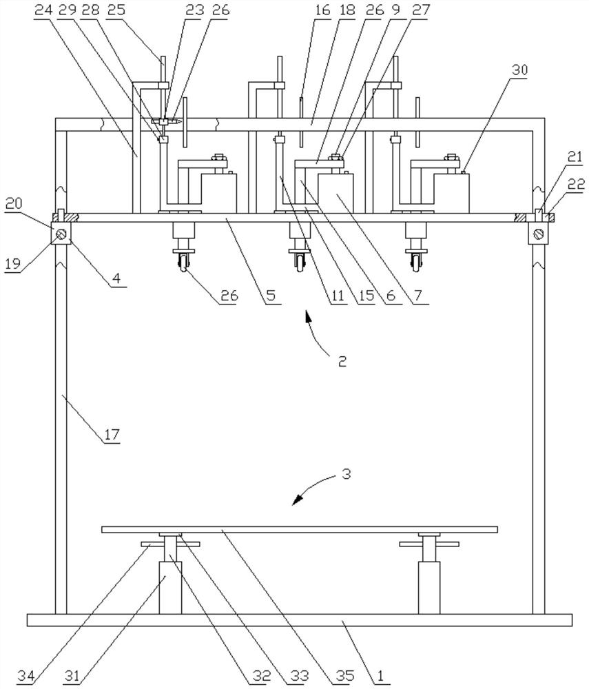 A furniture flatness detection device