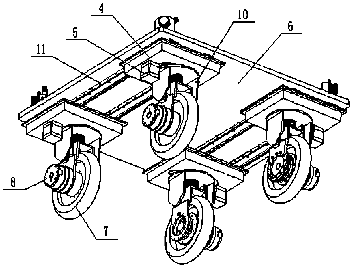 Wheel-span- adjustable carrying platform