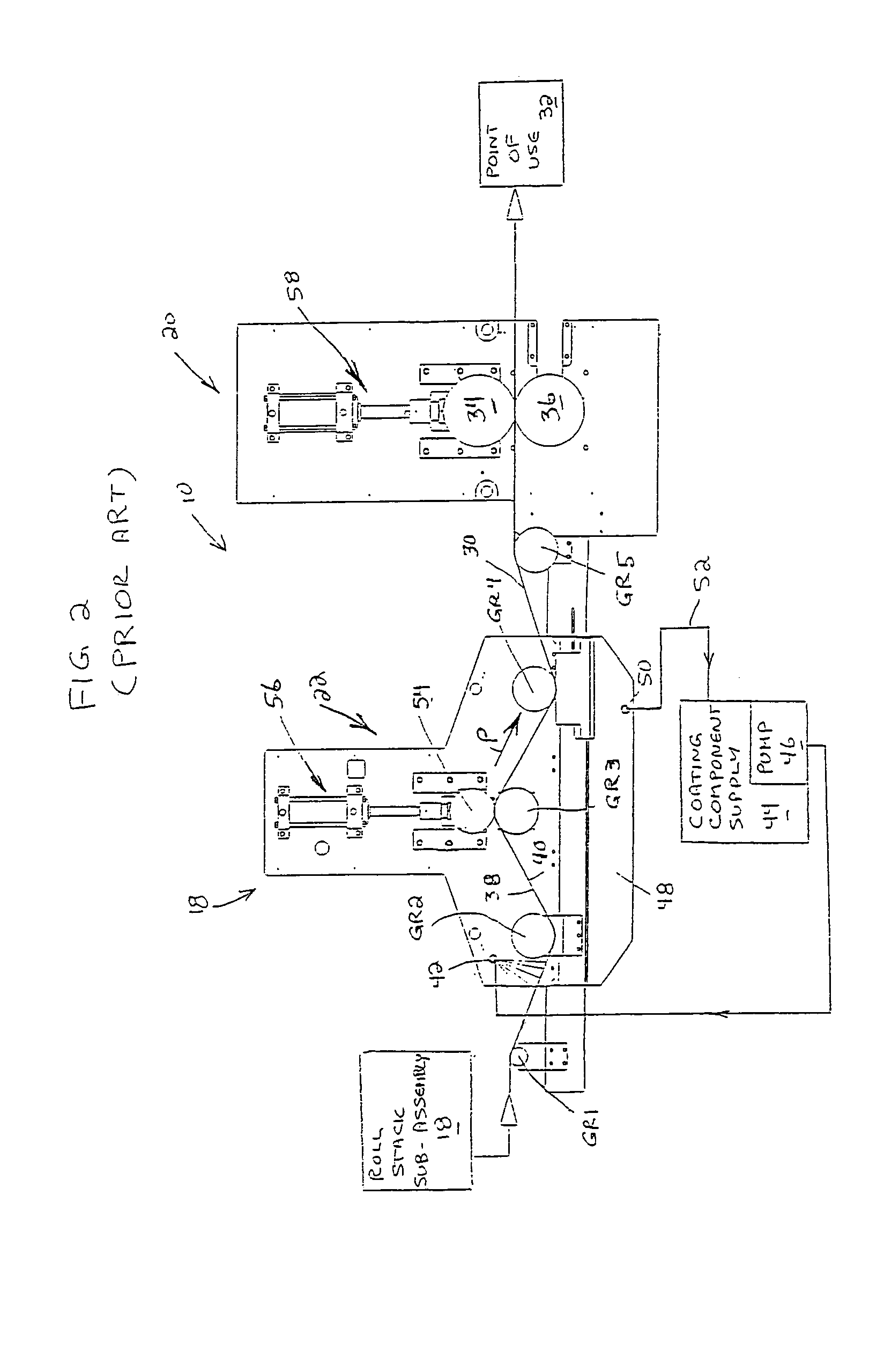 Sheet coating system on an apparatus for extrusion forming a sheet product