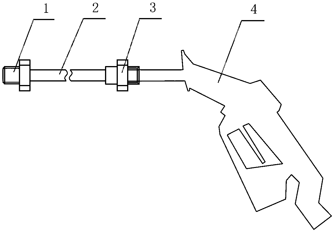 Oiling device for oil gun for mines