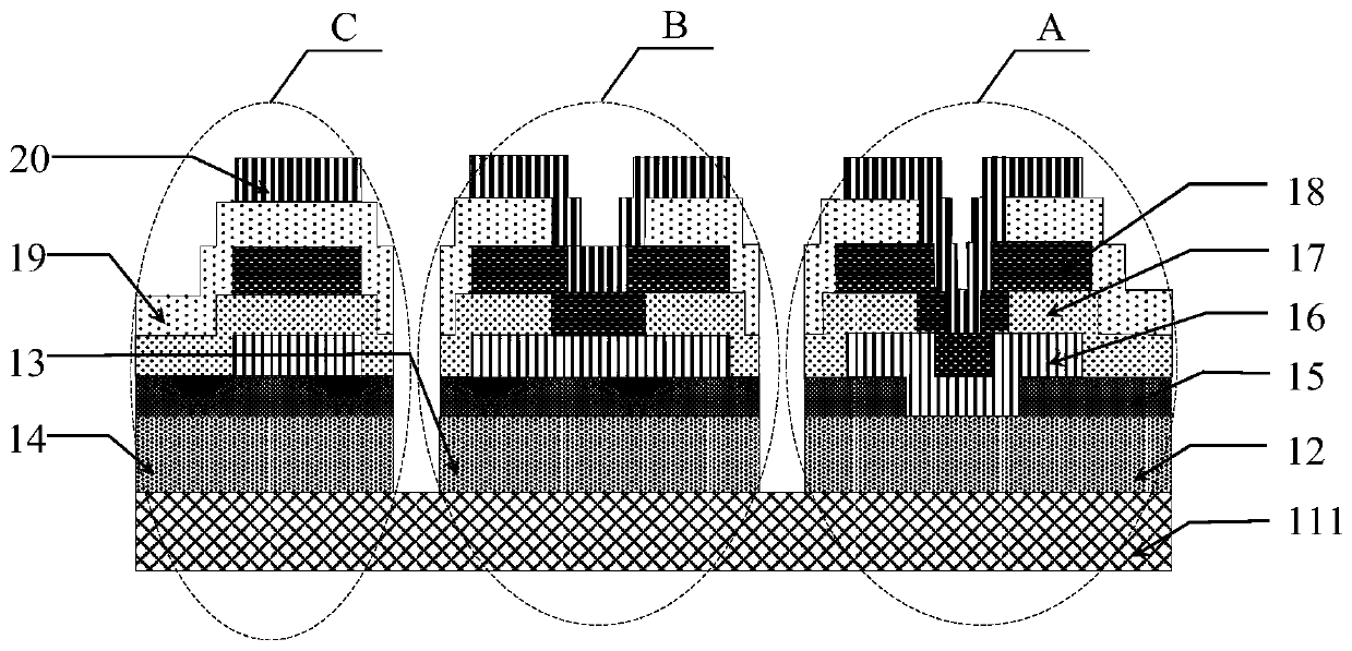 Coplanar bonding structure and preparation method thereof