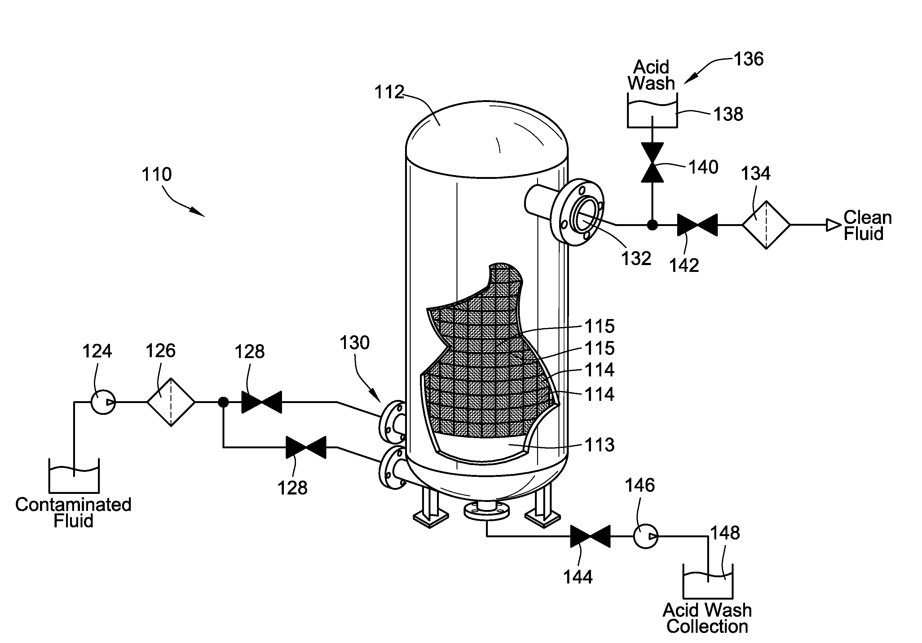 Contaminant adsorption filtration media, elements, systems and methods employing wire or other lattice support