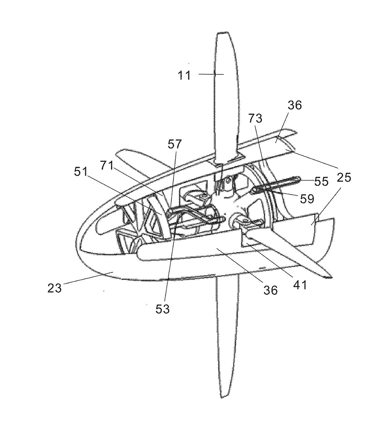 Propeller device for aircraft, spacecraft or watercraft