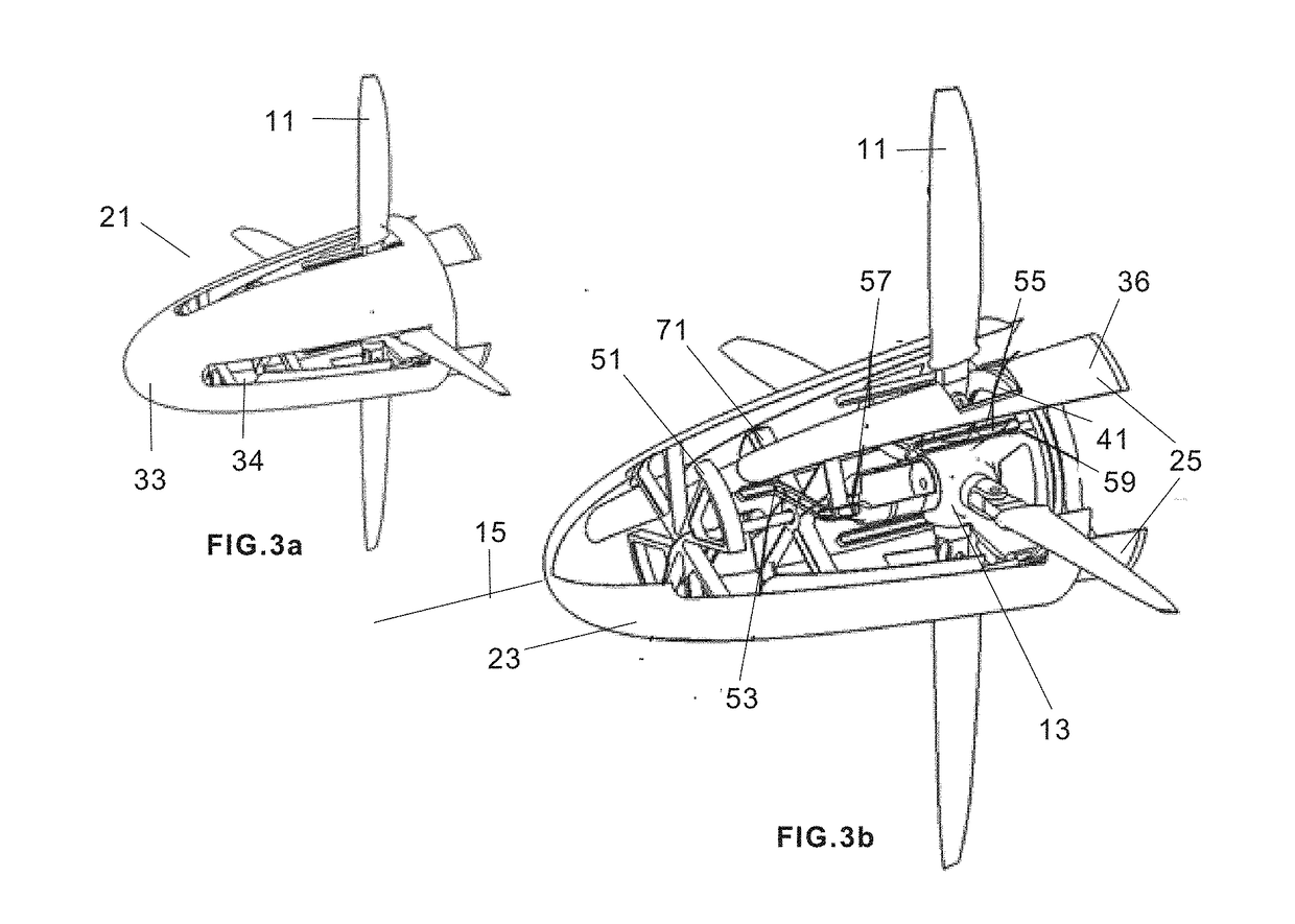 Propeller device for aircraft, spacecraft or watercraft