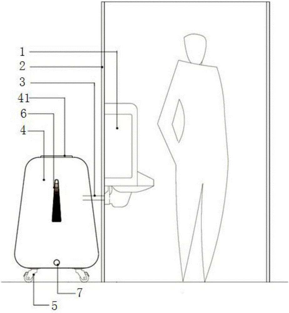 Construction site visualized wastewater collection device