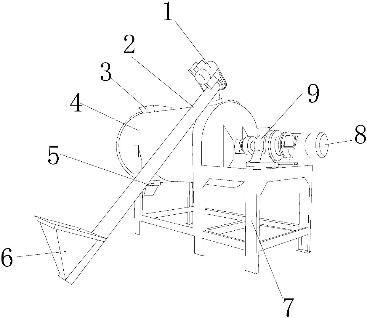 Stirring machine for ceramic production