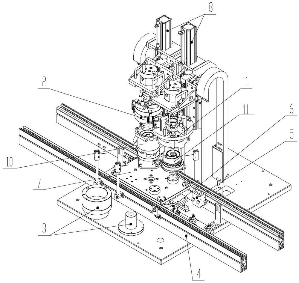 An automatic measuring mechanism for ab value of scroll compressor