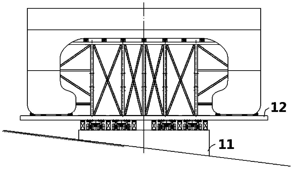 Device and method for launching a catamaran