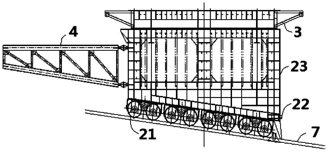 Device and method for launching a catamaran