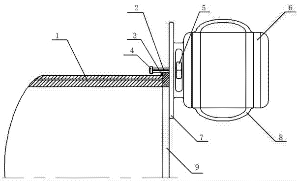 Trimming device for end face of large-diameter steel-plastic composite water feeding pipe