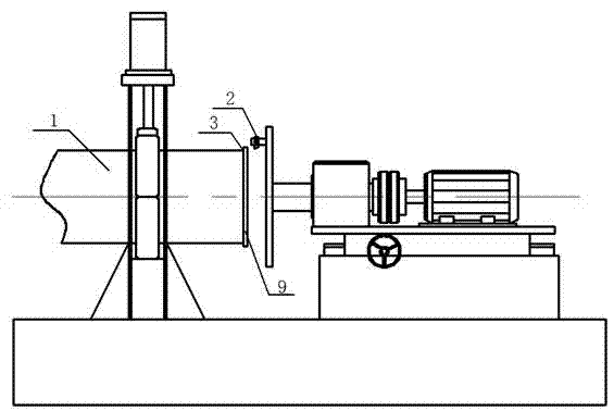 Trimming device for end face of large-diameter steel-plastic composite water feeding pipe