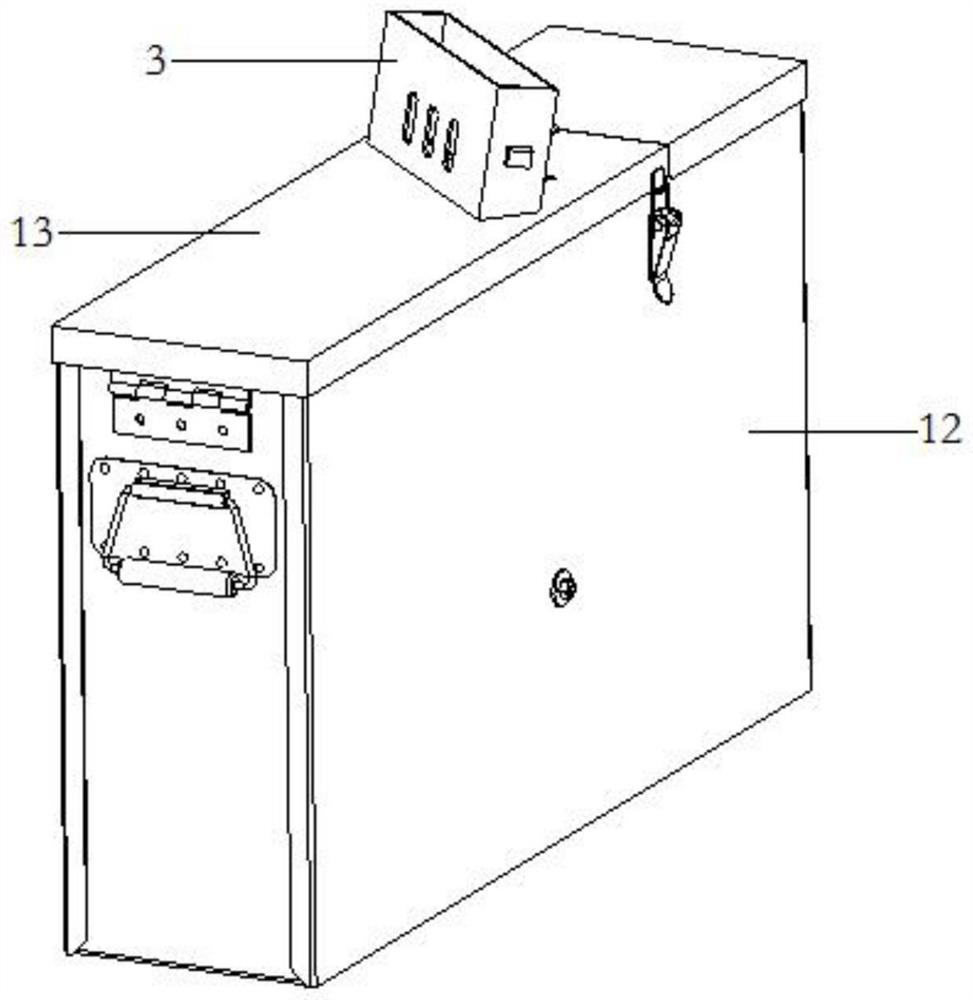 Machine gun bullet box capable of discharging bullets in inclined mode and machine gun bullet supply system