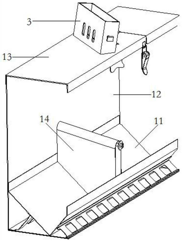 Machine gun bullet box capable of discharging bullets in inclined mode and machine gun bullet supply system