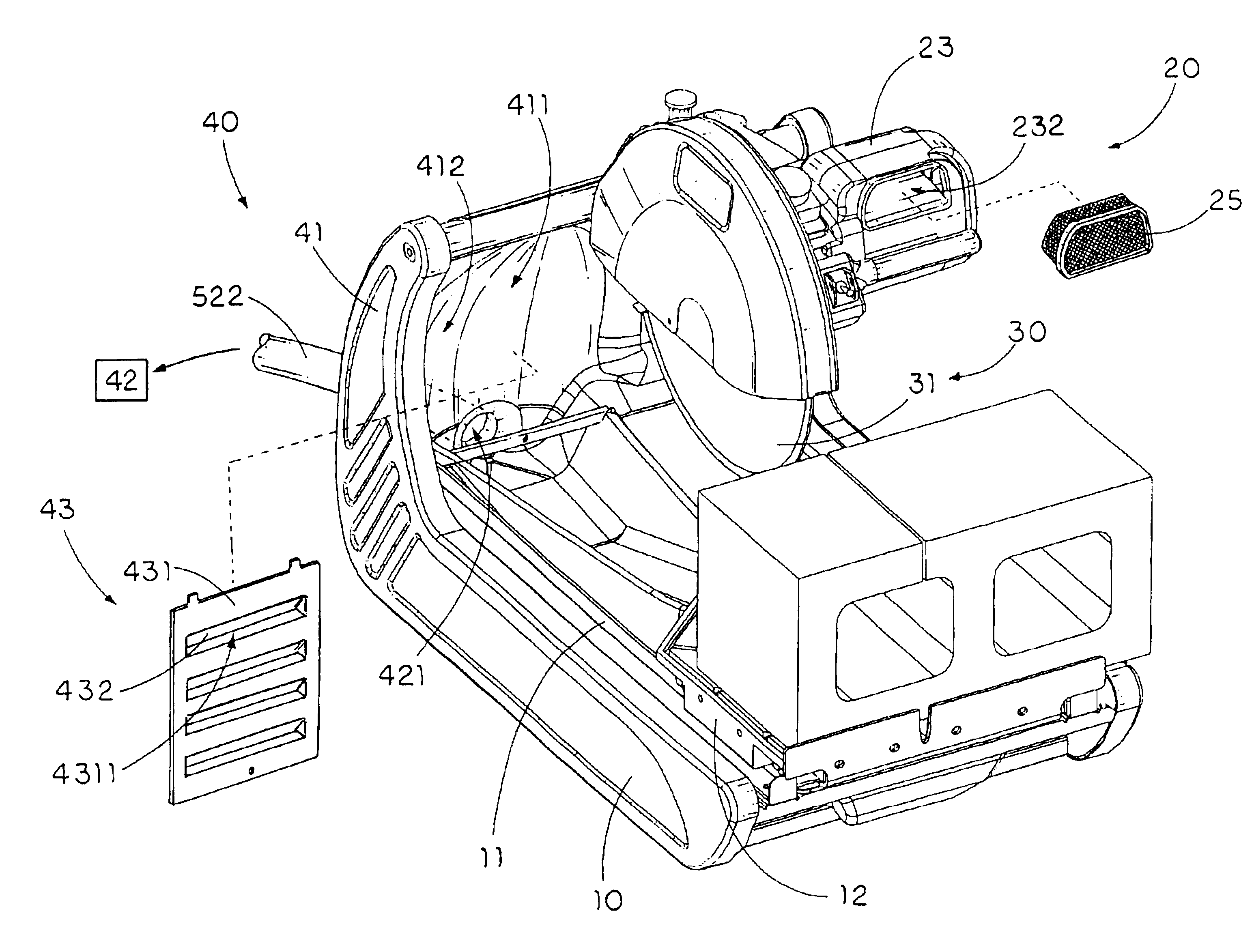 Cutting machine with environment control arrangement