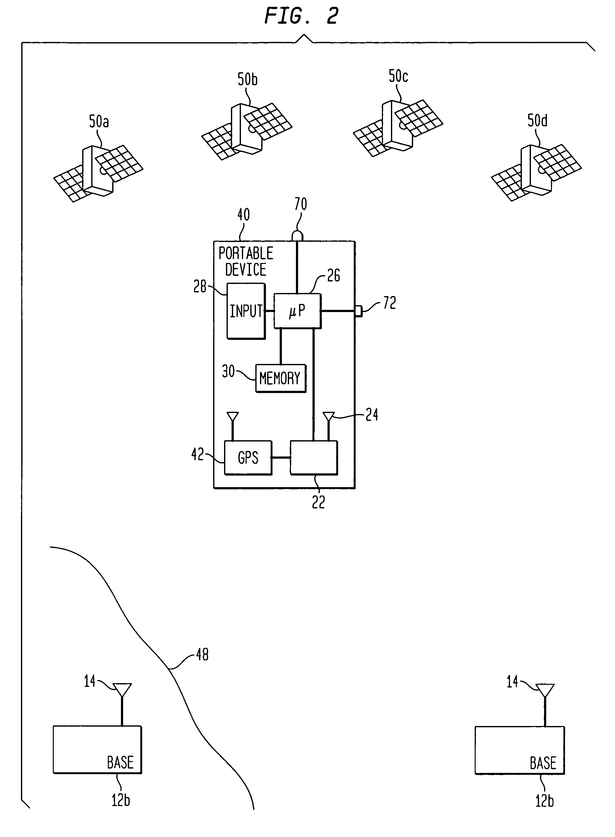 System and method for updating stored information portable electronic devices based on geographic location
