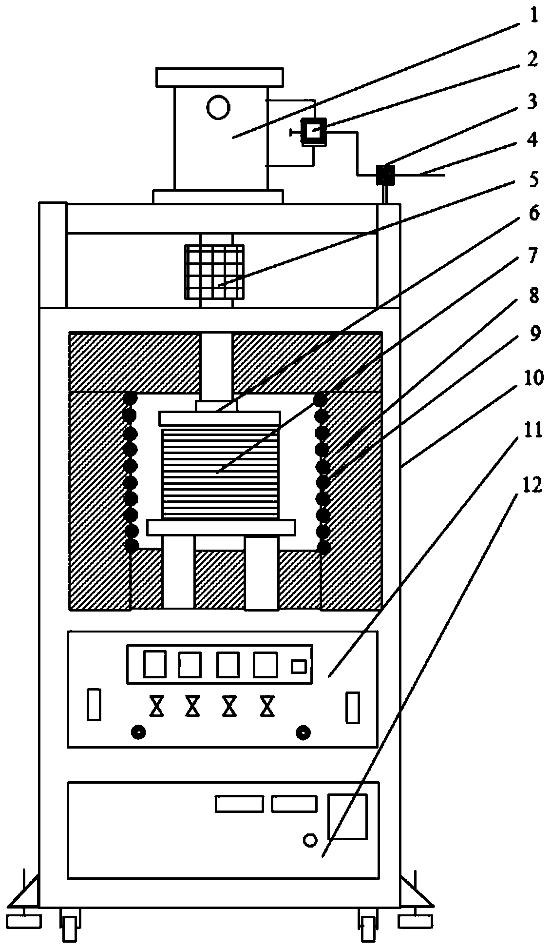 Integral heating furnace with pressing device