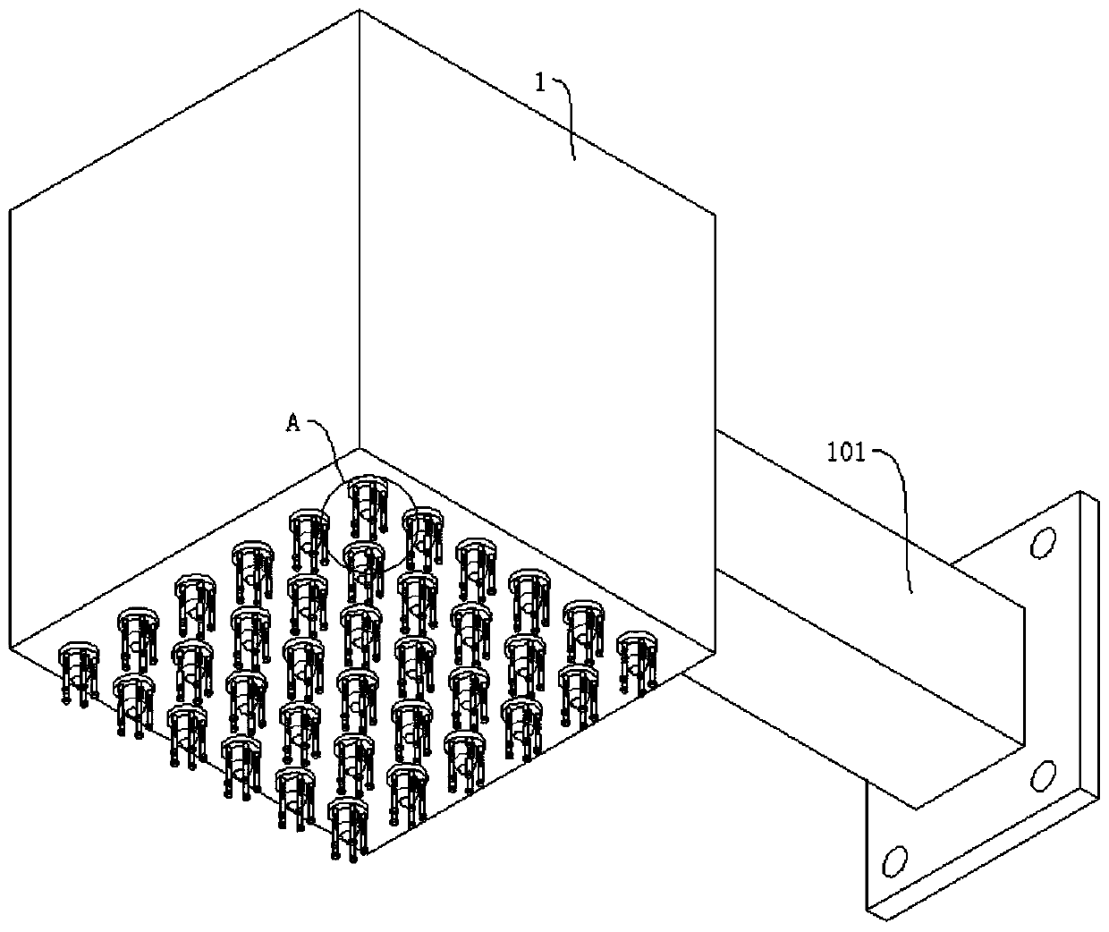Burning device for chip processing