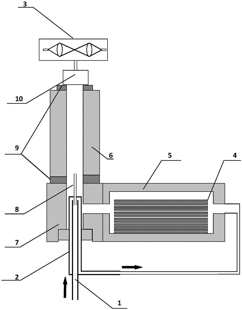 Detection device used for direct measuring of engine tail gas particulate matter number concentration
