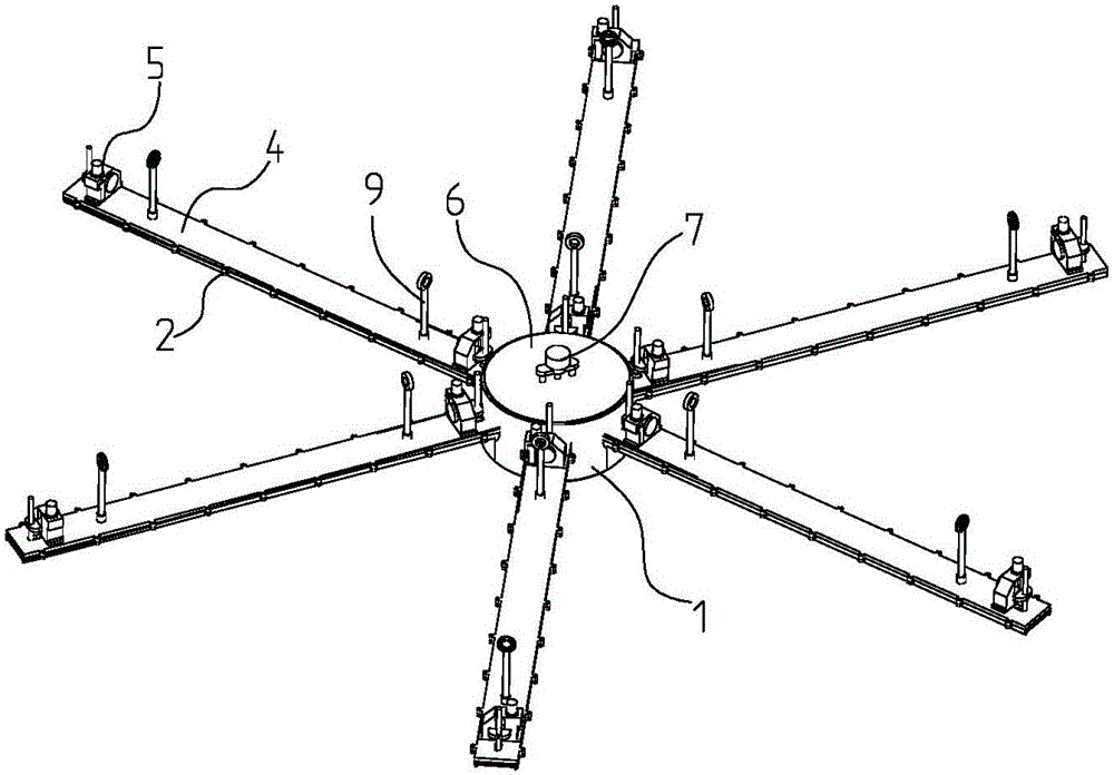 Single-luminophor illumination ceiling for exhibition room