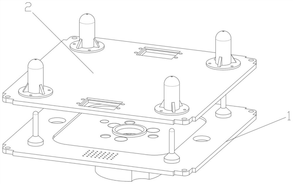 A space-on-orbit replaceable module electromechanical-thermal integration interface device