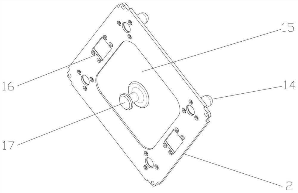 A space-on-orbit replaceable module electromechanical-thermal integration interface device