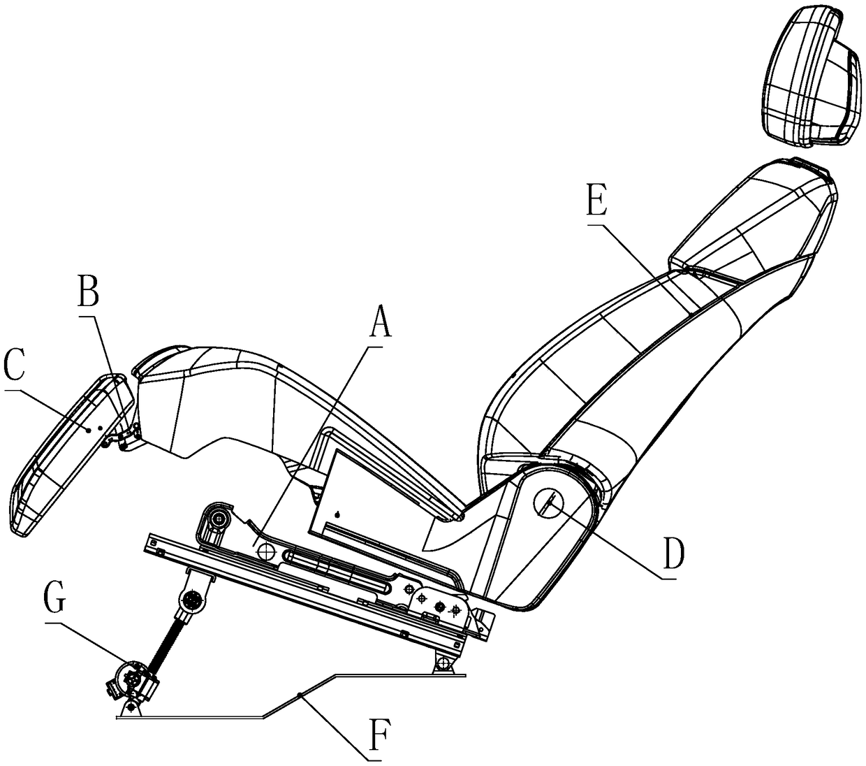 Zero-gravity automobile seat
